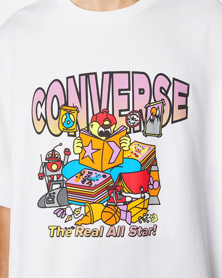 T-Shirts Barbati Converse Novelty Store Grafice Albi | RO CFNU13654